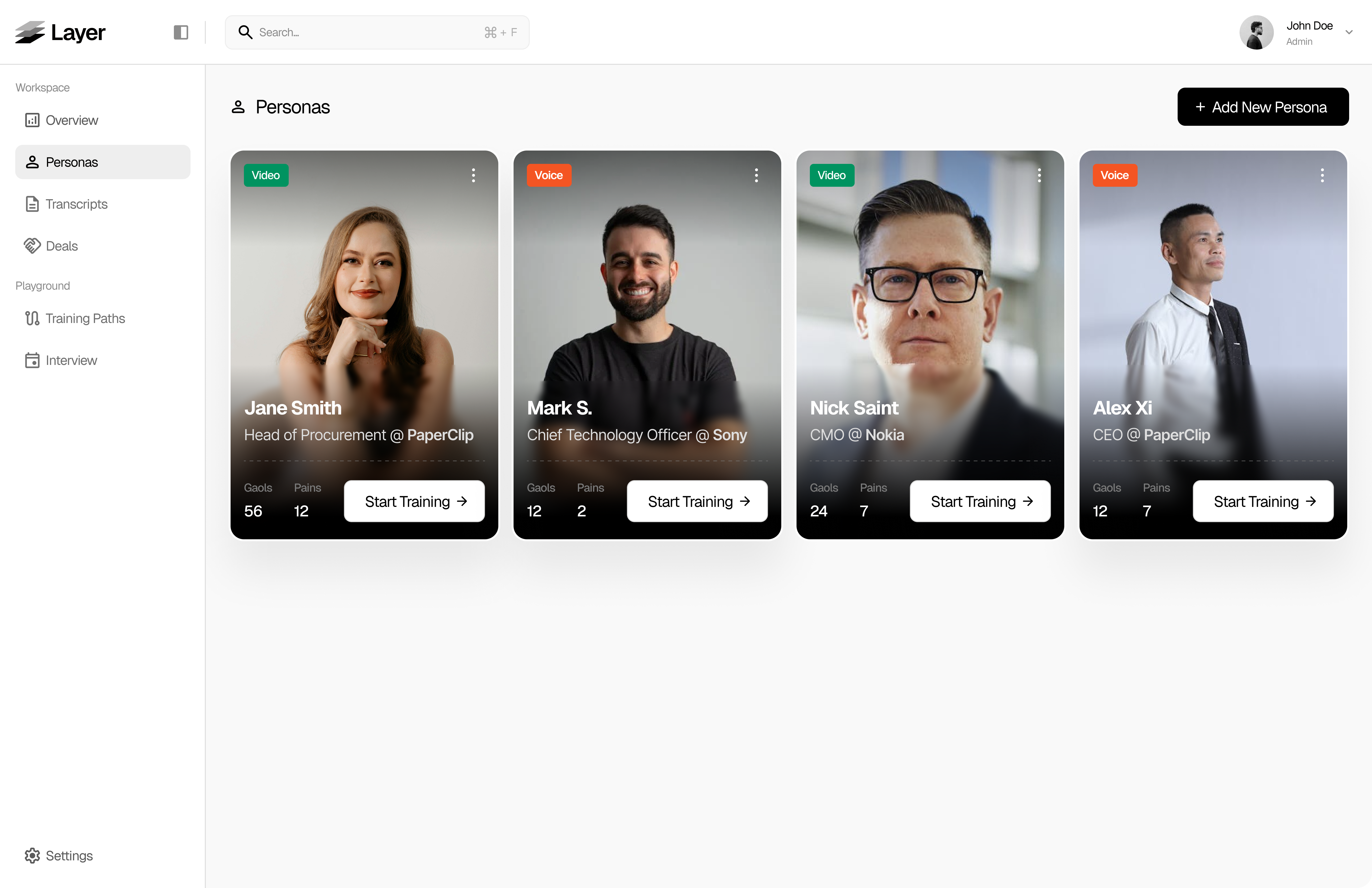 Layer AI - AI-Powered Sales Training
